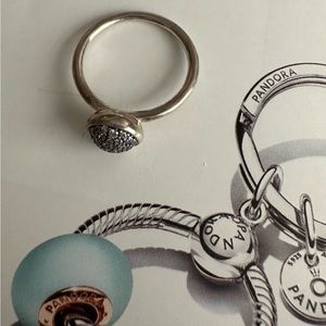 PANDORA COSMIC STARS DROP RING NEW 54
